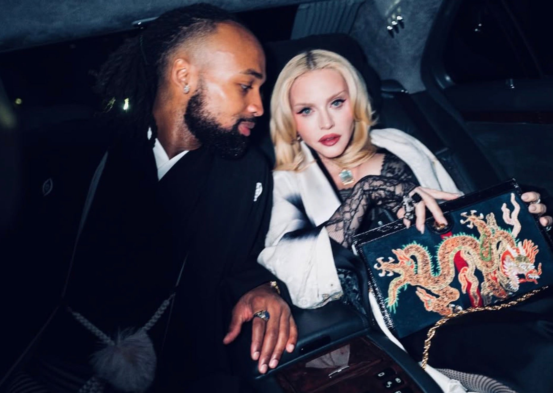 MOONIK at the Oscars: Madonna & Mick Jagger in Our Kimono-Inspired Designs