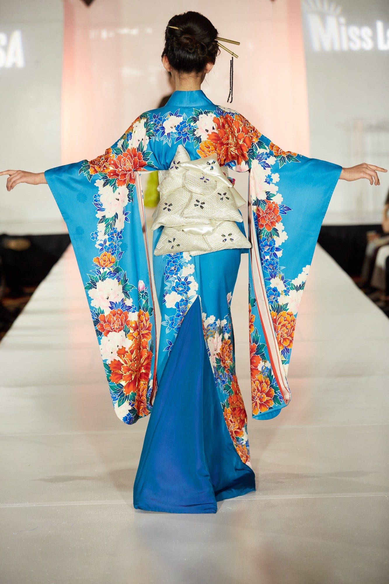 Peony Silk Kimono Gown
